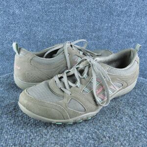 SKECHERS Relaxed Fit Memory Foam Women Sneaker Shoes Size 9 Medium Taupe Leather